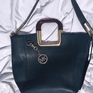 Michael Kors Purse dark Turquose Green Handbag